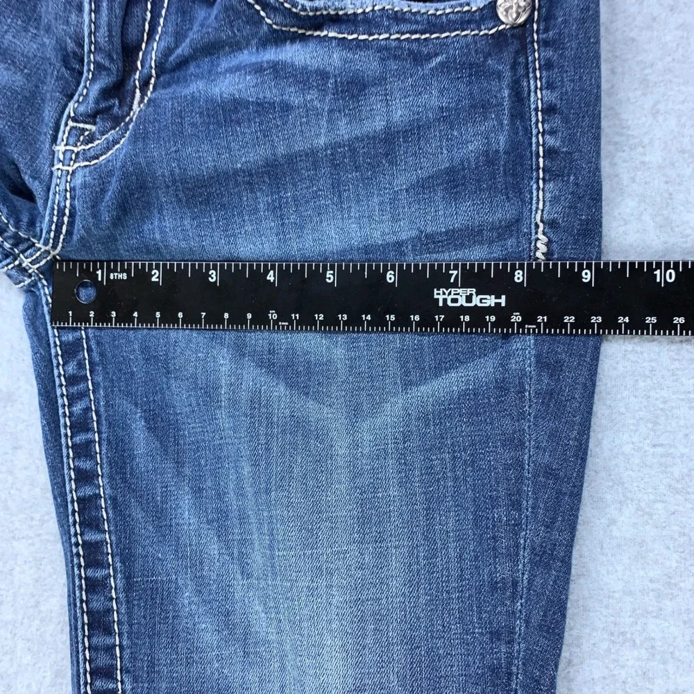 Miss Me Signature Bootcut Jeans Womens 28 Blue Embellished JM1232BV